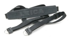 Leica Original Black Nylon Neck Adjustable Strap 0.5" Wide W/Rubber Pad Clasps