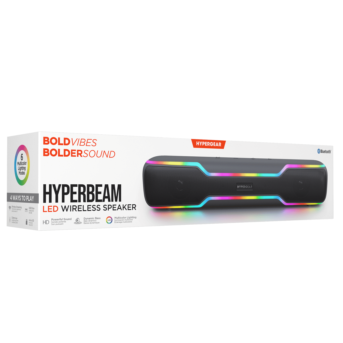 HyperGear HyperBeam LED Wireless Speaker w Built-In Mic for