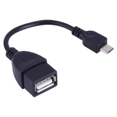 90 Degree Right Angle Micro USB Male to USB Female OTG (On the Go) Adapter Cable