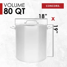 CONCORD Stainless Steel Stockpot w/ Lid