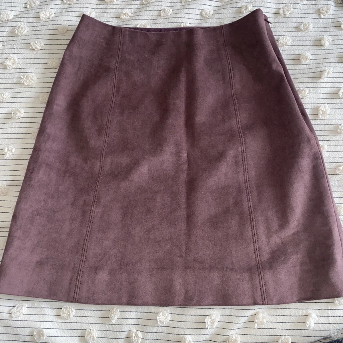 Aritzia brown top suede skirt