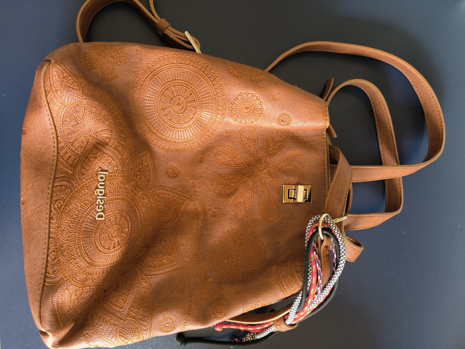 Desigual zaino borsa in ecopelle stampata