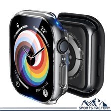 For Apple Watch Series 11 10 42/46mm PC Hard Case Glass Screen Protector Cover