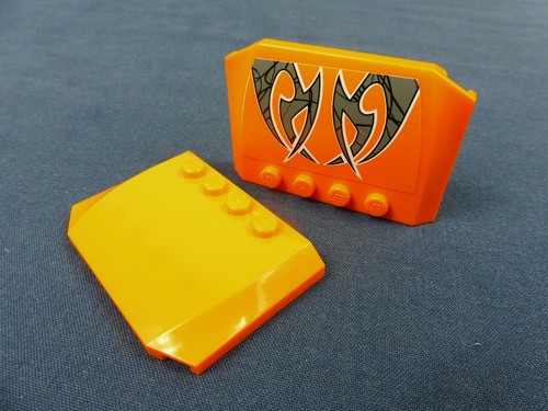 LEGO®  2x Haube Motorhaube 6x4  Sticker orange Sticker Platte (52031)