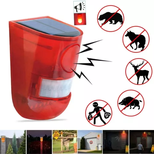 Waterproof Outdoor Solar Powered LED Alarm Lamp Warning Security Flashing Light - Picture 6 of 12
