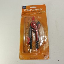 Fiskars Compass  Protractor Set Plastic Pencil New In Package