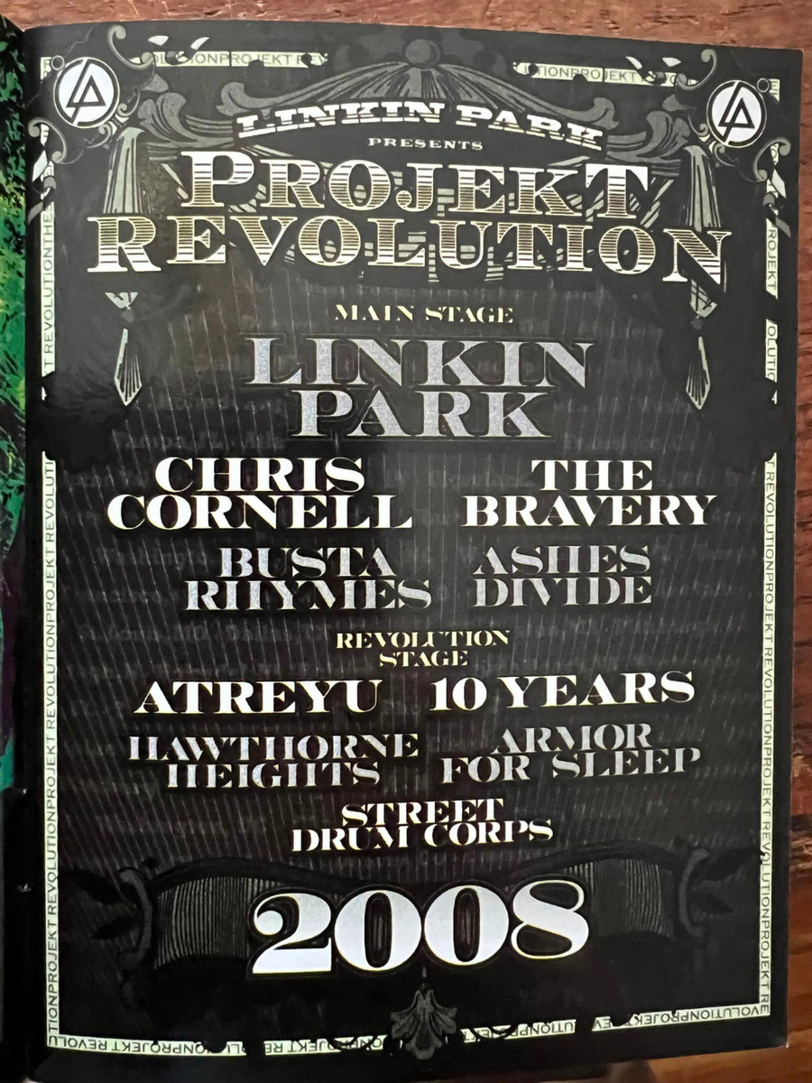 Linkin Park Project Revolution 2008 w/ Chris Cornell signed