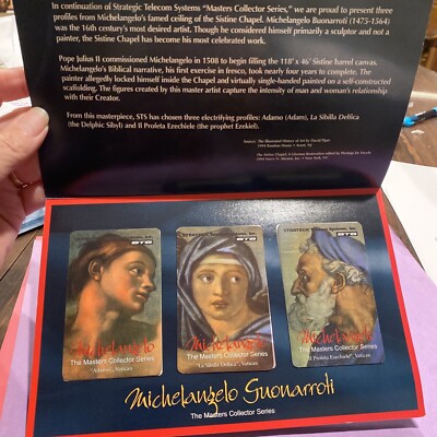 The Masters Collector Card Series Calling Card Set Michealangelo Guouarroti (H7)