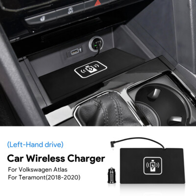 Car Wireless Charger Pad Fast Charging Mat For Volkswagen Atlas Teramont  18-20