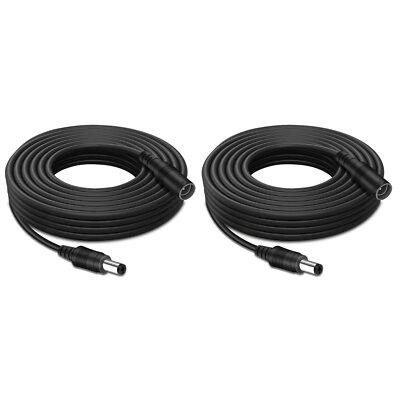 2 Pack 3.3FT 1M DC Power Extension Cable 5.5 mm x 2.1 mm 5521 Male to Female ...