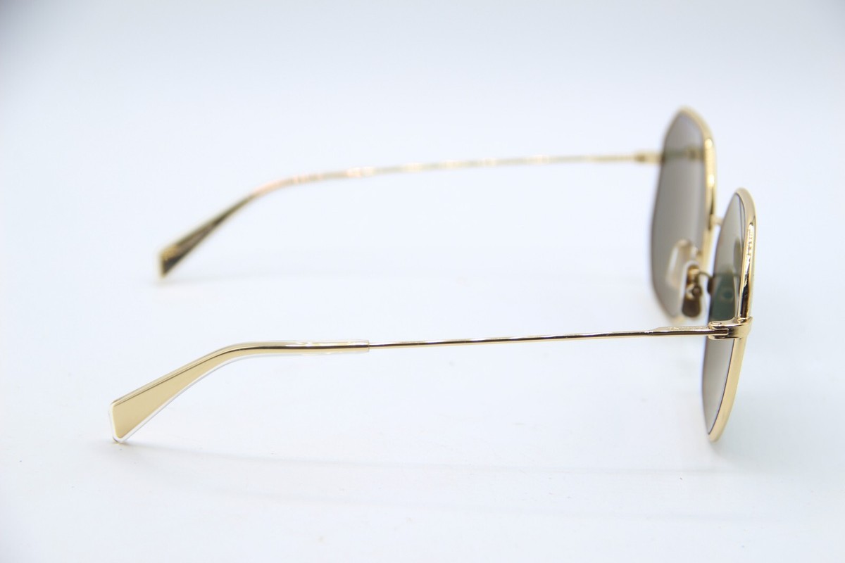 Celine Sunglasses CL40175U 30N Gold Geometric Frames with Green Lenses CELINE Sunglasses CL40175U 30N Gold Geometric Frames Green  main image 3