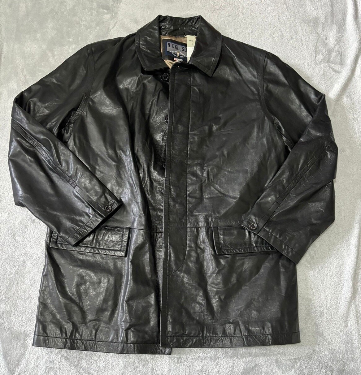Nickelson Black Vintage Leather Jacket Size XL with Tags
