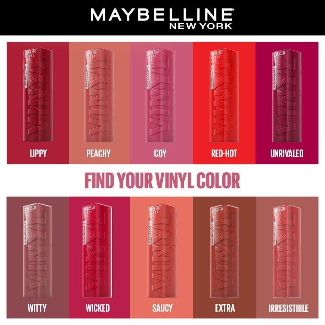 Maybelline Superstay Vinyl Ink Liquid Lipstick, Irresistible | eBay