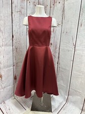 ALFRED SUNG MAROON PLUM SATIN DRESS SIZE SMALL TCC