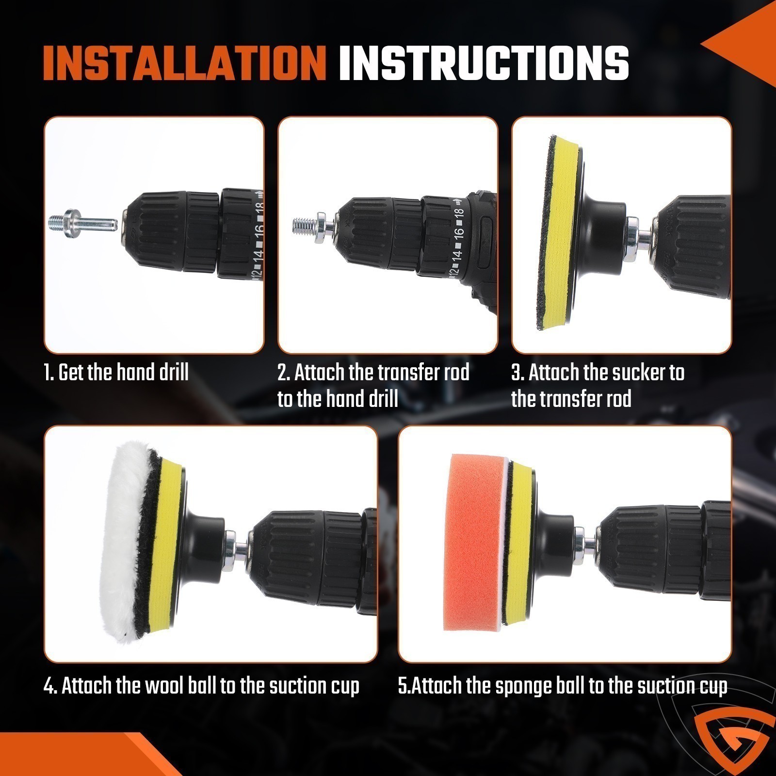 22 3INCH Polishing Pads Sponge Woolen Waxing Buffing Pad Kits M10 Drill Adapter