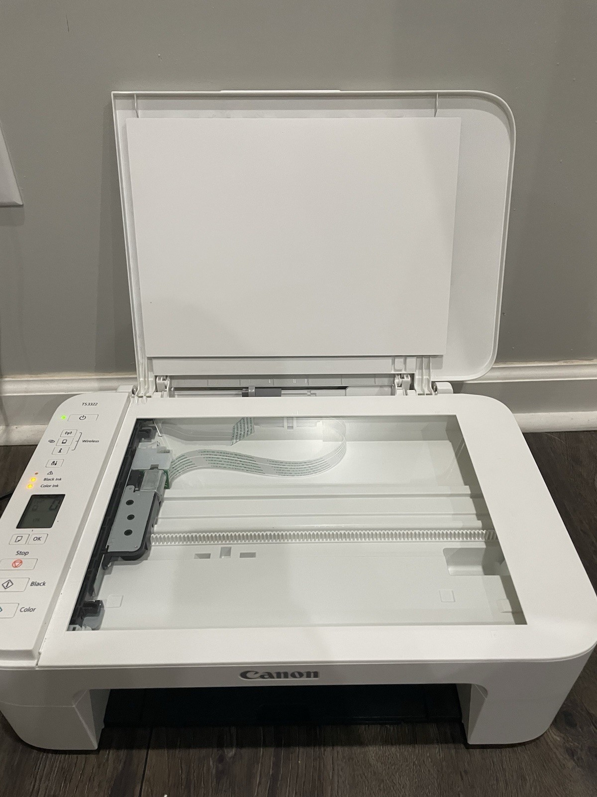 Used CANON TS 3322 Wireless Color Printer/Scanner W/Power Cord/Tested & Works