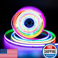 PAUTIX Dotless RGB Smart IC COB LED Strip 16.4ft Color Changing Flexible Light