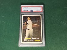 1957 Topps Baseball MICKEY MANTLE Vintage Card #95 PSA 3 VG RARE!! HOF Yankees