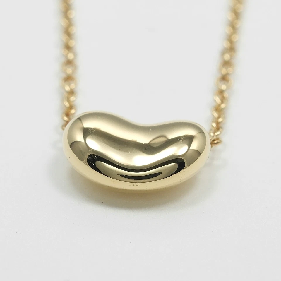 TIFFANY&Co. Bean Necklace 0.4" model K18 yellow gold 3.6g Women - Image 4 of 4
