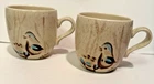 Vintage Rare 1950s MCM Large Red Wing Bob White Quail Coffee Mug Set of 2