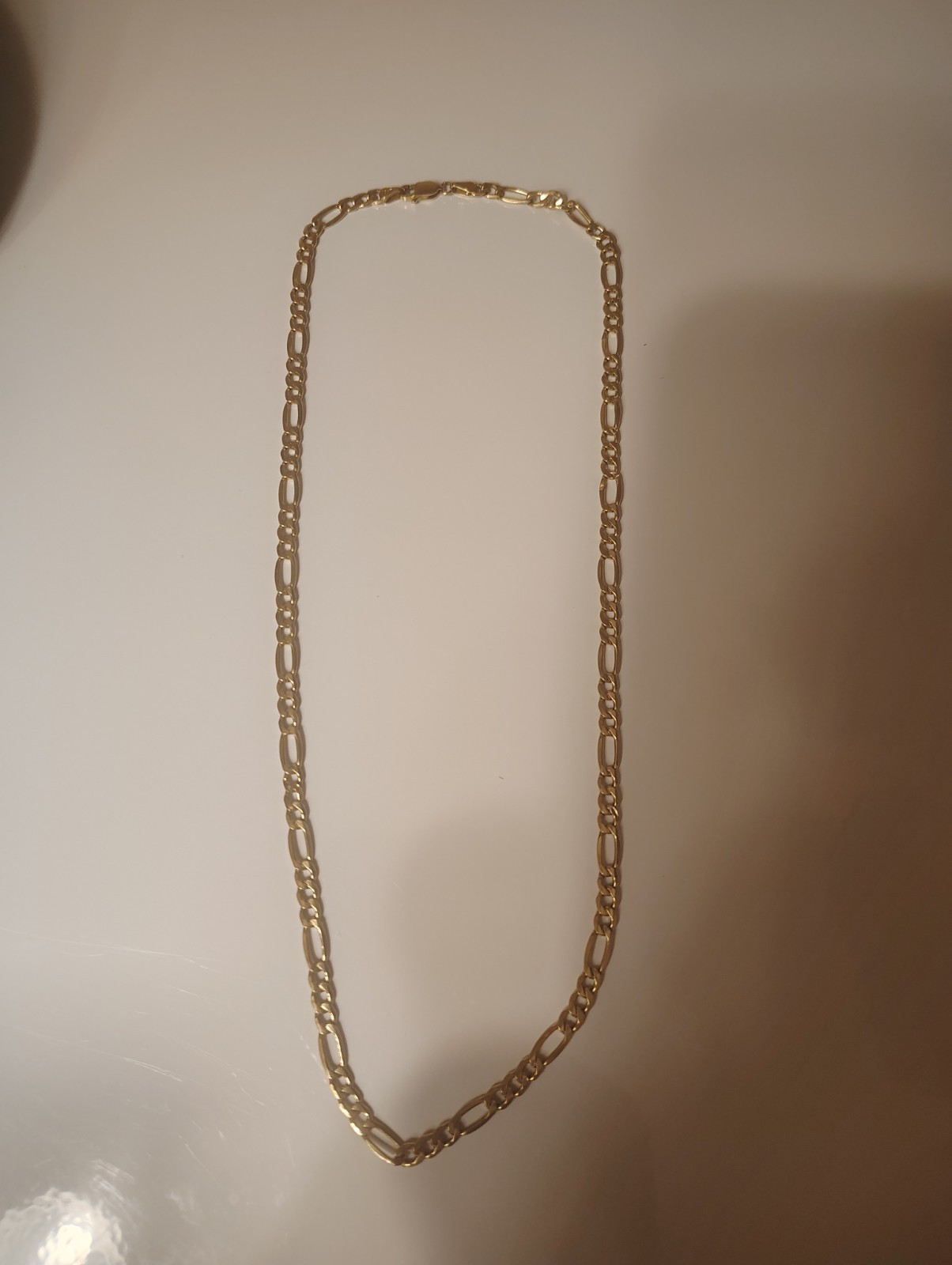 10k Solid Gold Figaro Chain 18" - image 2