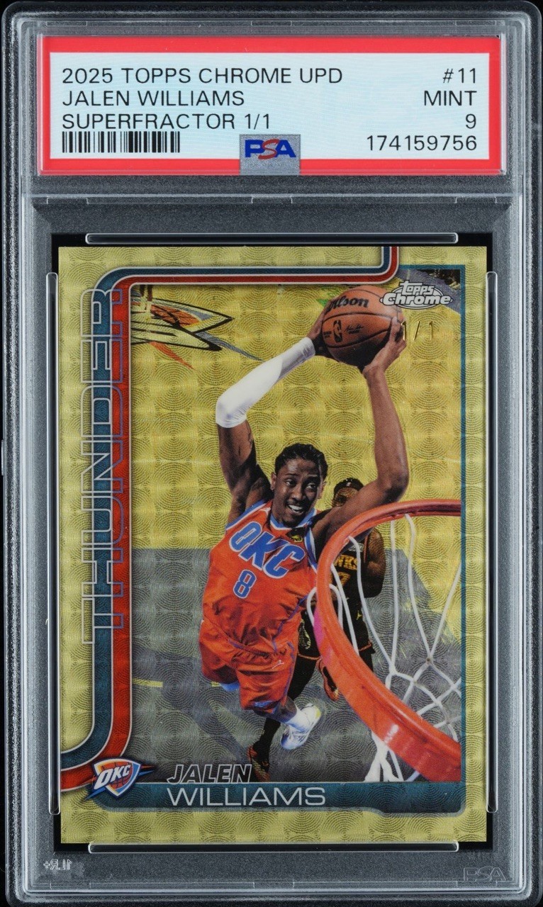 2025 Topps Chrome Update Jalen Williams #11 Superfractor 1/1 PSA 9