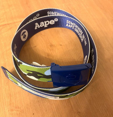 AAPE by A Bathing Ape Gürtel | Camo & Logo | Blue Navy | NEU & Ungetragen