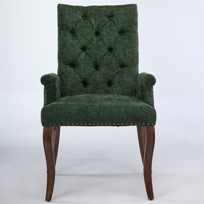 Modern Upholstered Accent Dining Chair,Elegant Tufted Club Arm Dining Chair