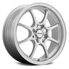Konig Helium Wheels 15x6.5 40 4x100 73.1 Silver Rims Set Of 4