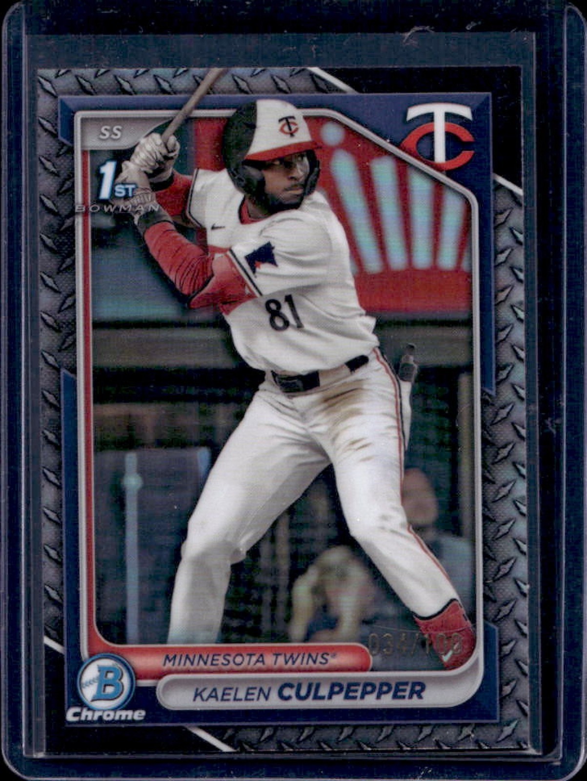 2024 Bowman Draft Kaelen Culpepper Chrome Steel Metal Refractor 1st #/100