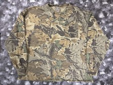 Vintage Y2K Jerzees Real Tree Camo One Pocket Long Sleeve Shirt USA MADE - XL