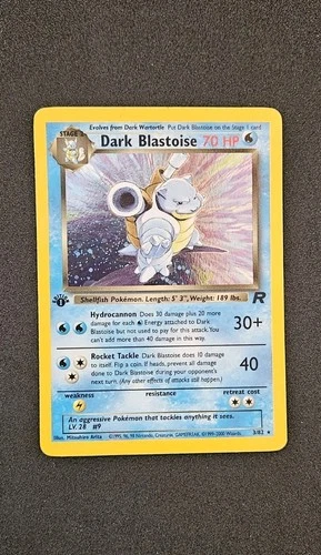 Pokémon Dark Blastoise 1st Edition Holo Rare Team Rocket 3/82 70 HP