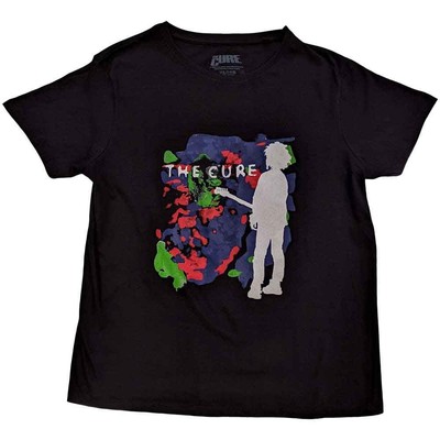 The Cure T Shirt Boys Dont Cry Band Logo New Official Womens Skinny Fit, Black M