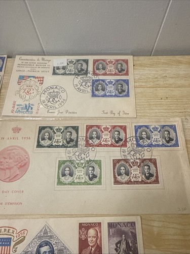 MONACO STAMPS 1st DAY ISSUE ENVELOPES 50s & 80s - Picture 7 of 9