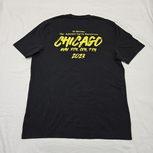 EUC Sz XL Ed Sheeran The Subtract Tour Pop Up Experience Chicago T-Shirt 2 Sided