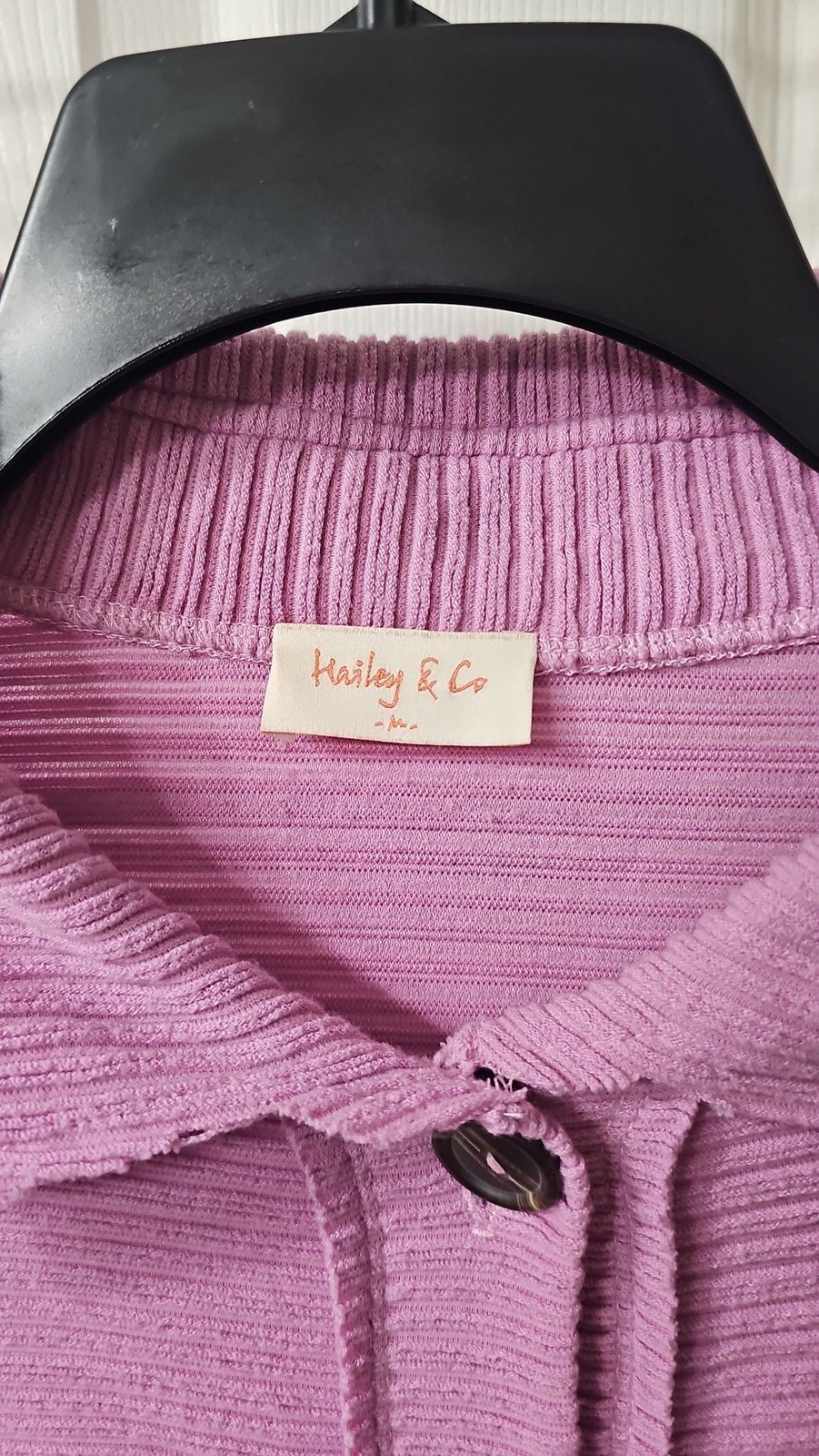 Hailey & Co Ribbed Button Down Shacket Jacket in … - image 4