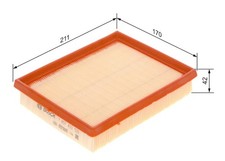 Luftfilter Motorluftfilter 211Mm für Peugeot 206 2A/C 1.2 1.4 1.6 1.9 2.0 00-10