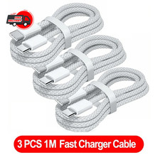 3PCS USB C Fast Charging Cable 100W Charger Cord For iPhone 16 15 Samsung Xiaomi