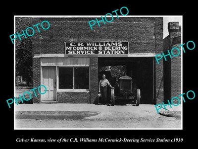Culver Kansas The Mccormick Deering Station c1930 Old Large Historic Photo