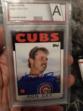 1986 Topps #669 Ron Cey Authentic Auto