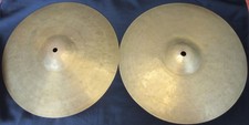 40s K Zildjian & Co. Istanbul Old Stamp 13" Hi Hats Cymbals top 879g/bottom 842g