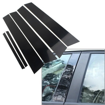 6x B+C Säulen Lackschutz Schwarz Säulenpfosten Folien Set für Honda Civic 06-11