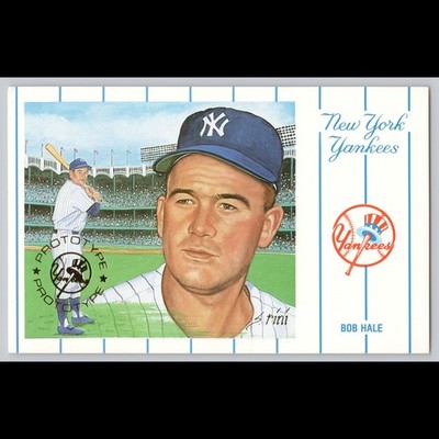 Postcard New York Yankees Bob Hale 1961 Baseball Art by Susan Rini
