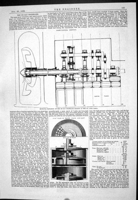 Altes 1880 De Bay Propeller Getriebe Schiff Cora Maria Eisenbahnwerk Ulmen viktorianisch