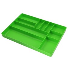 10 Compartment Tool Organizer Tray Stackable Small Parts Storage Green