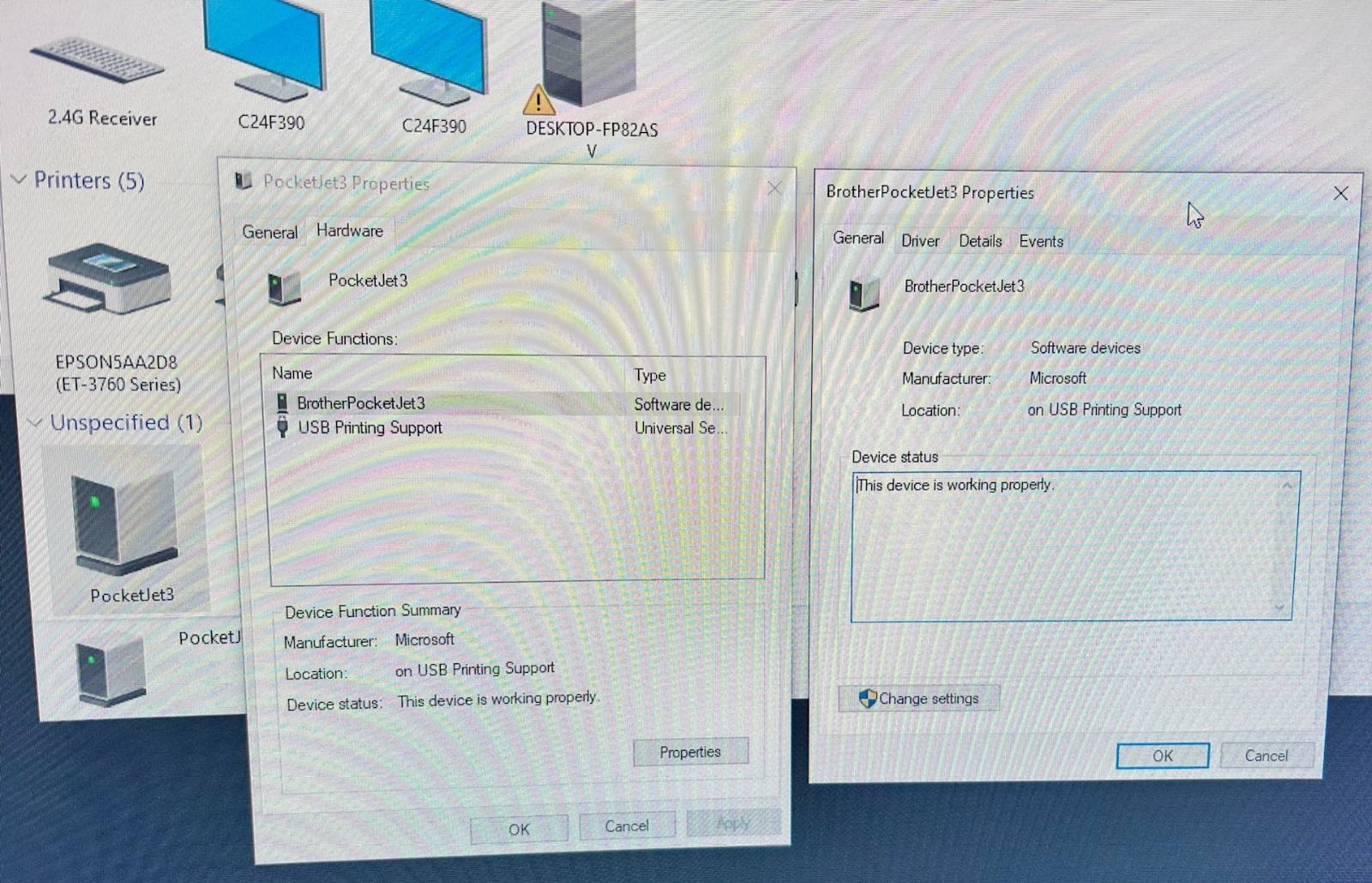 Havis Headrest, Brother PocketJet Mount, Printer, Rest, all Wiring- Working Pull