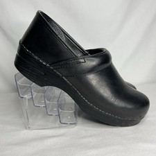 Dansko Shoes Black Clogs Leather Professional Nursing Women s EUR 40, US 9.5-10