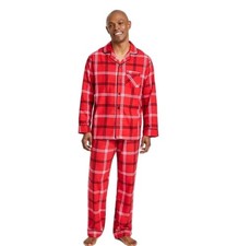 Wondershop Men's Red Plaid Flannel Holiday Matching Family Pajama Set - Large...