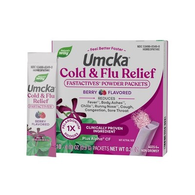 2/28 Nature's Way Cold + Flu Relief FastActives, Umcka, Homeopathic, Fever*, Sor