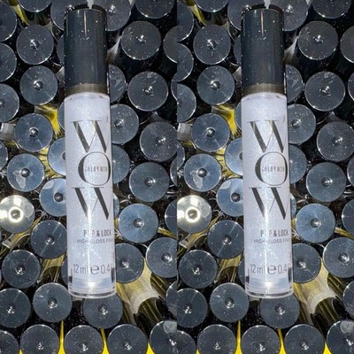 2 PACK COLOR WOW POP & LOCK HIGH SHINE GLOSS FINISH HAIR SERUM 0.4 OZ ANTI-FRIZZ